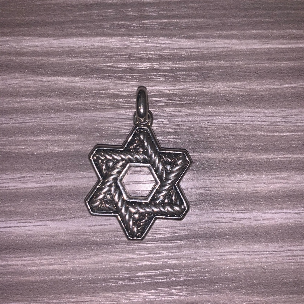 David Yurman Sterling Silver/Onyx Star of David